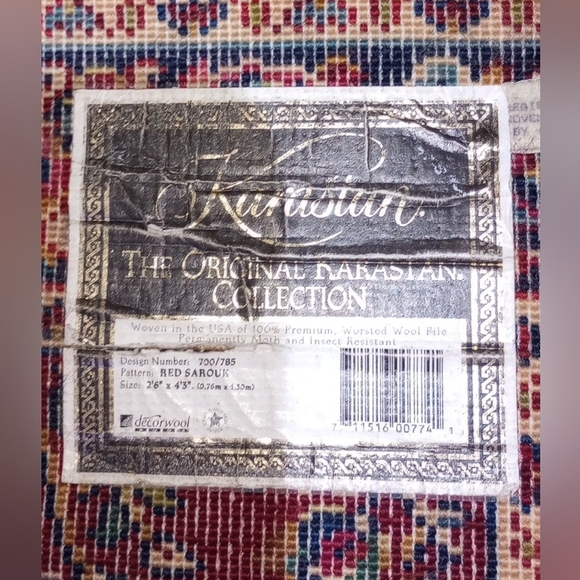 Karastan Rug 700/785 Red Sarouk 2"6 x 4"3 - Picture 6 of 8